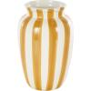 imageDeco 79 Ceramic Decorative Vase Round Centerpiece Vase with Blue Vertical Stripes Flower Vase for Home Decoration 5quot x 5quot x 11quot WhiteWhite