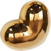 imageDeco 79 Ceramic Heart Home Wall Decor Slanted Wall Sculpture with Varying Sizes Set of 3 Wall Art 10quot 8quot 6quot H GoldGold