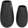 imageDeco 79 Ceramic Stripe Texture Vase 5quot x 5quot x 23quot WhiteBlack