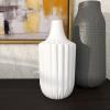 imageDeco 79 Ceramic Stripe Texture Vase 5quot x 5quot x 23quot WhiteWhite