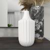 imageDeco 79 Ceramic Stripe Texture Vase 5quot x 5quot x 23quot WhiteWhite