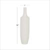 imageDeco 79 Ceramic Stripe Texture Vase 5quot x 5quot x 23quot WhiteWhite