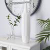 imageDeco 79 Ceramic Stripe Texture Vase 5quot x 5quot x 23quot WhiteWhite