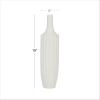 imageDeco 79 Ceramic Stripe Texture Vase 5quot x 5quot x 23quot WhiteWhite