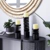 imageDeco 79 Metal Decorative Candle Holder Candle Stand Set of 3 Candlestick Holder 6quot 8quot 12quotH BlackBlack