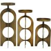 imageDeco 79 Metal Decorative Candle Holder Candle Stand Set of 3 Candlestick Holder 6quot 8quot 12quotH BlackGold