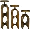 imageDeco 79 Metal Decorative Candle Holder Candle Stand Set of 3 Candlestick Holder 6quot 8quot 12quotH BlackGold