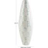 imageDeco 79 Mother of Pearl Shell Handmade Decorative Vase Tall Mosaic Centerpiece Vase with Blue Accents Flower Vase for Home Decoration 10quot x 10quot x 33quot Cream