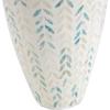 imageDeco 79 Mother of Pearl Shell Handmade Decorative Vase Tall Mosaic Centerpiece Vase with Blue Accents Flower Vase for Home Decoration 10quot x 10quot x 33quot Cream