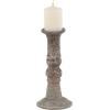 imageDeco 79 Polystone Decorative Candle Holder Tall Standing Candle Stand Candlestick Holder 8quot x 8quot x 22quot GoldBrown