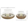 imageDeco 79 Polystone Decorative Candle Holder Tall Standing Candle Stand Candlestick Holder 8quot x 8quot x 22quot GoldBrown