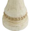 imageDeco 79 Polystone Decorative Candle Holder Tall Standing Candle Stand Candlestick Holder 8quot x 8quot x 22quot GoldCream