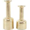imageDeco 79 Polystone Decorative Candle Holder Tall Standing Candle Stand Candlestick Holder 8quot x 8quot x 22quot GoldGold