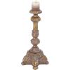 imageDeco 79 Polystone Decorative Candle Holder Tall Standing Candle Stand Candlestick Holder 8quot x 8quot x 22quot GoldGold