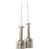 imageDeco 79 Polystone Decorative Candle Holder Tall Standing Candle Stand Candlestick Holder 8quot x 8quot x 22quot GoldSilver