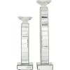 imageDeco 79 Polystone Decorative Candle Holder Tall Standing Candle Stand Candlestick Holder 8quot x 8quot x 22quot GoldSilver