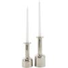 imageDeco 79 Polystone Decorative Candle Holder Tall Standing Candle Stand Candlestick Holder 8quot x 8quot x 22quot GoldSilver