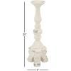 imageDeco 79 Polystone Decorative Candle Holder Tall Standing Candle Stand Candlestick Holder 8quot x 8quot x 22quot GoldWhite