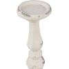 imageDeco 79 Polystone Decorative Candle Holder Tall Standing Candle Stand Candlestick Holder 8quot x 8quot x 22quot GoldWhite