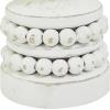 imageDeco 79 Polystone Decorative Candle Holder Tall Standing Candle Stand Candlestick Holder 8quot x 8quot x 22quot GoldWhite