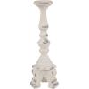 imageDeco 79 Polystone Decorative Candle Holder Tall Standing Candle Stand Candlestick Holder 8quot x 8quot x 22quot GoldWhite