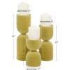 imageDeco 79 Polystone Decorative Candle Holder Tall Standing Candle Stand Candlestick Holder 8quot x 8quot x 22quot GoldYellow