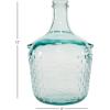 imageDeco 79 Recycled Glass Decorative Vase Spanish Bottle Centerpiece Vase with Bubble Texture Flower Vase for Home Decoration 10quot x 10quot x 17quot BlueClear