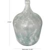 imageDeco 79 Recycled Glass Decorative Vase Spanish Bottle Centerpiece Vase with Bubble Texture Flower Vase for Home Decoration 10quot x 10quot x 17quot BlueClear
