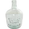 imageDeco 79 Recycled Glass Decorative Vase Spanish Bottle Centerpiece Vase with Bubble Texture Flower Vase for Home Decoration 10quot x 10quot x 17quot BlueClear