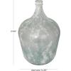 imageDeco 79 Recycled Glass Decorative Vase Spanish Bottle Centerpiece Vase with Bubble Texture Flower Vase for Home Decoration 10quot x 10quot x 17quot BlueClear