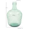 imageDeco 79 Recycled Glass Decorative Vase Spanish Bottle Centerpiece Vase with Bubble Texture Flower Vase for Home Decoration 10quot x 10quot x 17quot BlueBlue