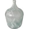 imageDeco 79 Recycled Glass Decorative Vase Spanish Bottle Centerpiece Vase with Bubble Texture Flower Vase for Home Decoration 10quot x 10quot x 17quot BlueClear