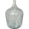 imageDeco 79 Recycled Glass Decorative Vase Spanish Bottle Centerpiece Vase with Bubble Texture Flower Vase for Home Decoration 10quot x 10quot x 17quot BlueClear