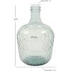 imageDeco 79 Recycled Glass Decorative Vase Spanish Bottle Centerpiece Vase with Bubble Texture Flower Vase for Home Decoration 10quot x 10quot x 17quot BlueBlue
