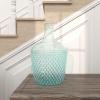 imageDeco 79 Recycled Glass Decorative Vase Spanish Bottle Centerpiece Vase with Bubble Texture Flower Vase for Home Decoration 10quot x 10quot x 17quot BlueBlue