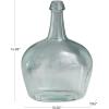 imageDeco 79 Recycled Glass Decorative Vase Spanish Bottle Centerpiece Vase with Bubble Texture Flower Vase for Home Decoration 10quot x 10quot x 17quot BlueClear