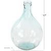 imageDeco 79 Recycled Glass Handmade Decorative Vase Spanish Bottle Centerpiece Vase Flower Vase for Home Decoration 11quot x 11quot x 17quot BlueBlue