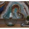 imageDeco 79 Recycled Glass Handmade Decorative Vase Spanish Bottle Centerpiece Vase Flower Vase for Home Decoration 11quot x 11quot x 17quot BlueBlue