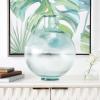 imageDeco 79 Recycled Glass Handmade Decorative Vase Spanish Bottle Centerpiece Vase Flower Vase for Home Decoration 11quot x 11quot x 17quot BlueClear