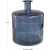 imageDeco 79 Recycled Glass Handmade Spanish Vase with Wrapped Rattan Neck Detail 6quot x 6quot x 18quot ClearBlue