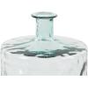 imageDeco 79 Recycled Glass Handmade Spanish Vase with Wrapped Rattan Neck Detail 6quot x 6quot x 18quot ClearBlue