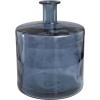imageDeco 79 Recycled Glass Handmade Spanish Vase with Wrapped Rattan Neck Detail 6quot x 6quot x 18quot ClearBlue