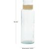 imageDeco 79 Recycled Glass Handmade Spanish Vase with Wrapped Rattan Neck Detail 6quot x 6quot x 18quot ClearClear