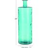imageDeco 79 Recycled Glass Handmade Spanish Vase with Wrapped Rattan Neck Detail 6quot x 6quot x 18quot ClearTeal