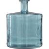imageDeco 79 Recycled Glass Handmade Spanish Vase with Wrapped Rattan Neck Detail 6quot x 6quot x 18quot ClearTeal