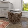 imageDeco 79 Seagrass Handmade Decorative and Functional Storage Basket Basket Organizer with Handles Basket for Storage 21quot x 18quot x 18quot BrownBrown
