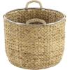 imageDeco 79 Seagrass Handmade Decorative and Functional Storage Basket Basket Organizer with Handles Set of 2 Basket for Storage 12quot 16quotW Light Brown