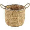 imageDeco 79 Seagrass Handmade Decorative and Functional Storage Basket Basket Organizer with Handles Set of 2 Basket for Storage 12quot 16quotW Light Brown