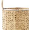 imageDeco 79 Seagrass Handmade Decorative and Functional Storage Basket Basket Organizer with Handles Set of 2 Basket for Storage 12quot 16quotW Light Brown