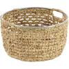 imageDeco 79 Seagrass Handmade Storage Basket with Metal Handles Set of 3 15quot 17quot 19quotW Light Brown151719W